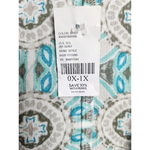 Catherines Springwater Gauze Kimono sz XL 1X  Geoprint nwt boho festival - Picture 6 of 8